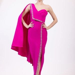 Robe de soirée rose